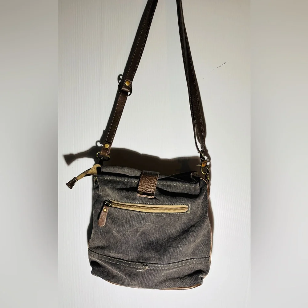 Myra Bag Floral Crossbody with Brown and Black - Picture 3 of 4